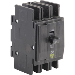 QOUR3105283 – Mini circuit breaker, QOU, 10A, 3 pole, 240 VAC, 10kA, field reversible lugs, ring terminal