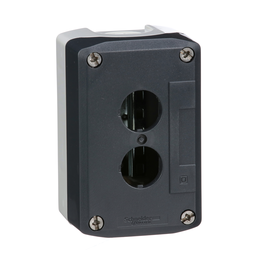 XALD02H7 – Harmony, enclosure, dark grey lid with light grey base, 2 openings, UL/CSA certified