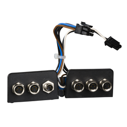 VW3L40420 – insert – 4 female M8 for 2 I/O signals   2 male M8 for safe torque off safety