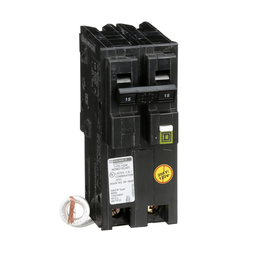 HOM215CAFIC – Mini circuit breaker, Homeline, 15A, 2 pole, 120VAC, 10kA AIR, combo arc fault, pigtail neutral, plug in, UL