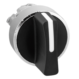ZB4BD7 – Head for selector switch, Harmony XB4, metal, black, 22mm, 3 positions, spring return from left to center