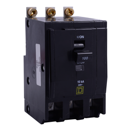 QOB38035 – Mini circuit breaker, QO, 80A, 3 pole, 120/240VAC, 10kA, bolt on, 50 deg C