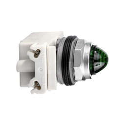 9001KP1G9 – Pilot light, Harmony 9001K, metal, polycarbonate, domed, green, 30mm, 110…120V
