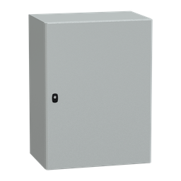 NSYS3D8640P – Wall mounted steel enclosure, PanelSeT S3D, plain door, with mounting plate, 800x600x400mm, IP66, IK10
