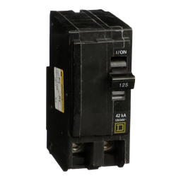 QOH2125 – Mini circuit breaker, QO, 125A, 2 pole, 120/240VAC, 42kA, plug in