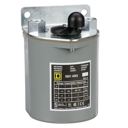 2601AW2 – Switch, reversing drum, 2 HP at 230 VAC single phase, 2 HP at 575 VAC polyphase, handle operated, NEMA 4 enclosure