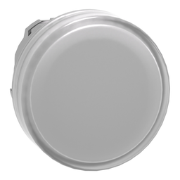 ZB4BV013 – Head for pilot light, Harmony XB4, metal, white, 22mm, universal LED, plain lens