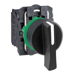 Square D XB5AJ53 22 mm 1.2 Amp 600 VAC 2NO 3-Position Momentary Round Knob Non-Illuminated Selector Switch