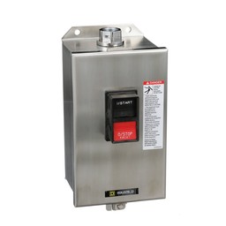 2510MBW12 – Manual starter, integral horsepower,  NEMA M0, 600VAC, 3 pole, 5HP at 380/575VAC, 3 phase, no indicator, NEMA 4/4X