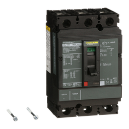 HLL36150 – Circuit breaker, PowerPacT H, 150A, 3 pole, 600VAC, 50kA, lugs, thermal magnetic, 80%