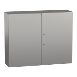 NSYS3X801030 – Wall mounted enclosure, PanelSeT S3X, stainless steel 304L, double plain door, 800x1000x300mm, IP55
