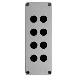 XAPA2108 – Empty control station without hinges, Harmony XAP, XB2 SL, plastic, grey, 8 cut outs, 22mm