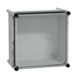 NSYPLS2727G – PLS box, polyester rear, transparent PC cover IP66 27x27x18cm