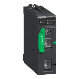 BMXP342020 – processor module M340, max 1024 discrete and 256 analog I/O, Modbus, Ethernet