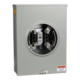 UTRS213A – Meter socket, ringless, 1 phase, 3 wire, 200A, 4 jaws, 600VAC max, solid top, no bypass, no jaw release