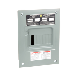 QO816L100F – Load center, QO, 1 phase, 8 spaces, 16 circuits, 100A fixed main lugs, NEMA1, flush cover