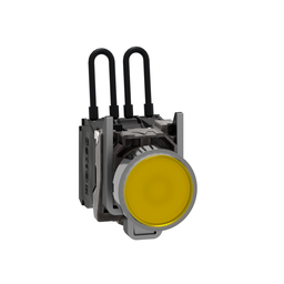 XB4BW28B5 – Push-to-test pilot light, Harmony XB4, metal, amber, universal LED, screw clamp terminals, 24V