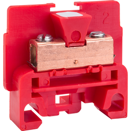 9080GKR6 – Terminal block, Linergy, box connector, red colored block, 40A, 600 V