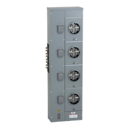 EZML334225 – Branch unit, EZ Meter-Pak, 225A, 4 x 7 jaw sockets, 208Y/120VAC, lever bypass, ringless, 1200A Al/Cu busbar