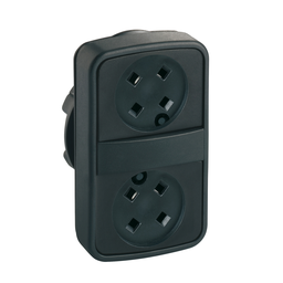ZB5AA79 – Head for double headed push button, Harmony XB5, 2 rectangular flush, without cap, 22mm, spring return, unmarked