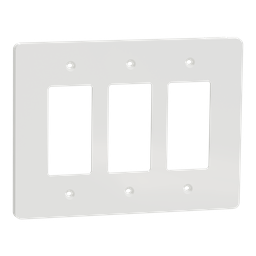 SQWS141003WH – Cover frame, X Series, 3 gangs, screw fixed, mid sized plus, white, matte finish
