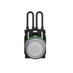 XB5AW21G5 – Push to test pilot light, Harmony XB5, universal LED,  white, plastic, 22mm, 110…120V
