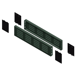 NSYSPV6100 – Plinth ventilated side panels, PanelSeT SFN, Spacial SF, Spacial SM, for electrical enclosure  D600mm, set of 2, H100mm