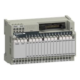 ABE7R16T111 – Sub-base with plug-in electromechanical relay ABE7, 16 channels, relay 5 mm