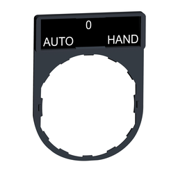 ZBY2385 – Legend holder, Harmony XB4, 30 x 40mm, plastic, 8 x 27mm legend, white marked AUTO-O-HAND