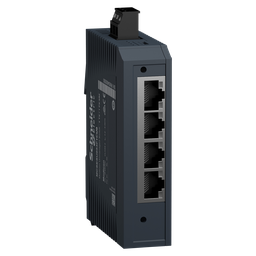 MCSESU053F1CU0 – network switch, Modicon networking, standard unmanaged, 4 ports for copper with 1 port for multimode fiber optic