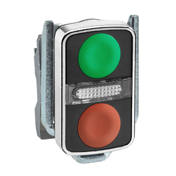 Square D ZB4BW7A3740 METAL ILLUM FLUSH TWO BUTTON PILOT