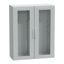 NSYPLA12104TG – Floor standing polyester enclosure, Thalassa PLA, glazed door, completely sealed, 1250x1000x420mm, IP65, IK08