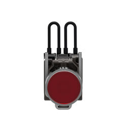 XB4BW24G5 – Push-to-test pilot light, Harmony XB4, metal, red, universal LED, screw clamp terminals, 110…120V