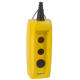 XACB020 – Empty pendant control station, Harmony XAC, plastic, yellow, 2 cut outs, for cable 7…13mm