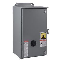 8536SDA1V02S – NEMA motor starter, Type S, nonreversing, Size 2, 45A, 25HP at 460VAC, 5kA SCCR, 3 phase, 3 pole, melting alloy, 120VAC coil, NEMA 12