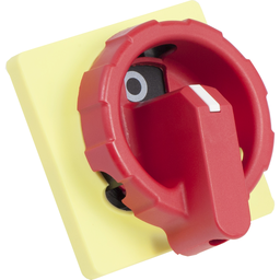 KCF2YZ – Handles and front plates,TeSys Control,red handle,yellow front,1-3 padlocking,4 screws fixing