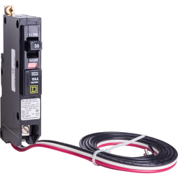 QOB130PL5393 – Mini circuit breaker, QO, 30A, 1 pole, 120/240VAC, 10kA, bolt on, Powerlink, 60in leads