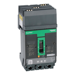 HGA36150U31X – Circuit breaker, PowerPacT H, 150A, 3 pole, 600VAC, 18kA, I-Line, Micrologic 3.2, 80%, ABC