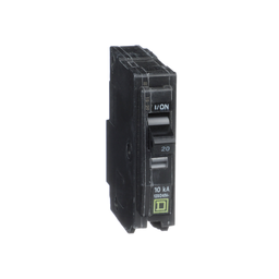 QO120C – Mini circuit breaker, QO, 20A, 1 pole, 120/240VAC, 10kA, plug in, clam