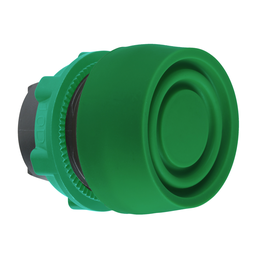 ZB5AP3S – Head for non illuminated push button, Harmony XB5, plastic, flush, green, 22mm, spring return, coloured boot, unmarked