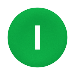 ZBA7331 – Cap for multiple-headed push button, Harmony XB4, wireless, plastic, green, 22mm, white marked I