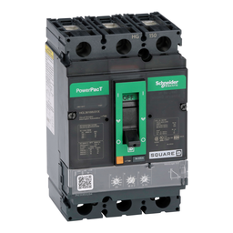 HGL36100U31X – Circuit breaker, PowerPacT H, 100A, 3 pole, 600VAC, 18kA, lugs, Micrologic 3.2, 80%