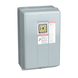 8903LG40V02 – Contactor, Type L, multipole lighting, electrically held, 30A, 4 pole, 600V, 110/120VAC 50/60Hz coil, NEMA 1