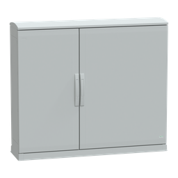 NSYPLAZT10123G – Floor standing polyester enclosure, Thalassa PLA, open bottom, ventilated canopy, 1000x1250x320mm, IP44, IK10