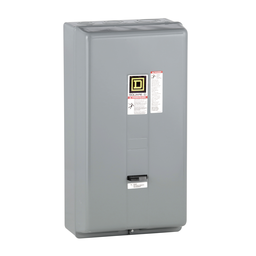 8536SEG1V02H30S – NEMA motor starter, Type S, nonreversing, Size 3, 90A, 50HP at 460VAC, up to 100kA SCCR, 3 phase, 3 pole, Motor Logic, 120VAC coil, NEMA 1