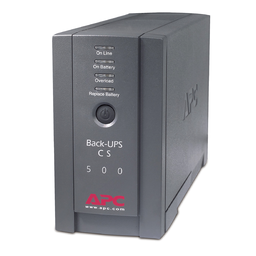 BK500BLK – APC Back-UPS, 500VA, Tower, 120V, 6 NEMA 5-15R Outlets , User Replaceable Battery