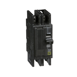 QOU2155283 – Mini circuit breaker, QOU, 15A, 2 pole, 120/240 VAC, 10kA, ring terminal