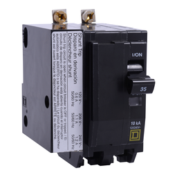 QOB240VH1021 – Mini circuit breaker, QO, 40A, 2 pole, 120/240VAC, 22kA, bolt on, AC shunt