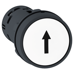 XB7NA11341 – Monolithic push button, Harmony XB7, plastic, white, 22mm, spring return, marked UP ARROW, 1NO