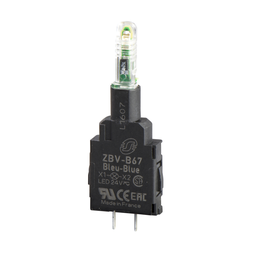 ZBVB17 – Light block, Harmony XB4, Harmony XB5, white, for head 22mm integral LED, pins for printed circuit board, 24V